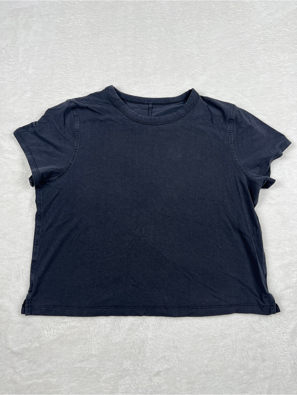 Lululemon Classic-Fit Cotton Blend T-Shirt Black Size 6